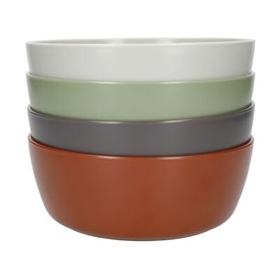 MIKASA Summer Recycled Plastic Shallow Bowls, Set of 4 Lightweight and Hard-Wearing Reusable Bowls for Pasta and Snacks, 18cm (7.06''), Mixed Colours MIKASA Summer Recycled Plastic Shallow Bowls, Set of 4 Lightweight and Hard-Wearing Reusable Bowls for Pasta and Snacks, 18cm (7.06''), Mixed Colours