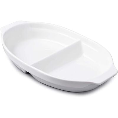 WM Bartleet & Sons - Divided Dish 22cm - White WM Bartleet & Sons - Divided Dish 22cm - White