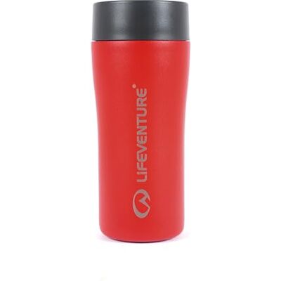 Lifeventure One-Touch Thermal Mug, 360° Push-Click Commuter Lid, 350ml, Red Lifeventure One-Touch Thermal Mug, 360° Push-Click Commuter Lid, 350ml, Red