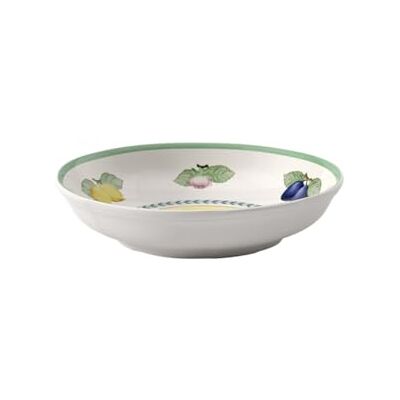 Villeroy & Boch French Garden Fleurence Shallow Bowl, 24 cm, Premium Porcelain, White/Coloured Villeroy & Boch French Garden Fleurence Shallow Bowl, 24 cm, Premium Porcelain, White/Coloured