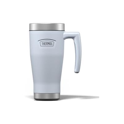 Thermos Icon Harebell Blue Travel Mug (470ml), Reusable Insulated Stainless Steel Coffee Cup for Hot or Cold Drinks, Vacuum Sealed Water Flask with a Leak-Proof Lid, 7hr Hot/22hr Cold Thermos Icon Harebell Blue Travel Mug (470ml), Reusable Insulated Stainless Steel Coffee Cup for Hot or Cold Drinks, Vacuum Sealed Water Flask with a Leak-Proof Lid, 7hr Hot/22hr Cold