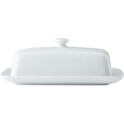 Mikasa Chalk Porcelain Butter Dish - 21cm White Mikasa Chalk Porcelain Butter Dish - 21cm White