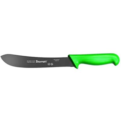 Starrett Professional Stainless Steel Chefs Steak Knives Narrow Curved Profile 10-inch (250mm) Green Handle Starrett Professional Stainless Steel Chefs Steak Knives Narrow Curved Profile 10-inch (250mm) Green Handle