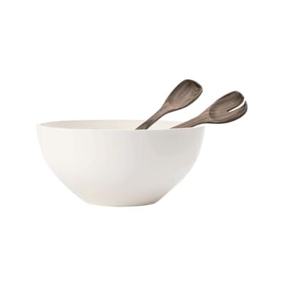 Villeroy & Boch Artesano Salad Set, 3 pces., Large Porcelain Bowl with Matching Cutlery Villeroy & Boch Artesano Salad Set, 3 pces., Large Porcelain Bowl with Matching Cutlery