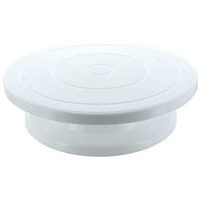 Culpitt Cake Decorating Turntable, Revolving Cake Stand, Easy Icing and Decorating, White Plastic 275mm, 11 Culpitt Cake Decorating Turntable, Revolving Cake Stand, Easy Icing and Decorating, White Plastic 275mm, 11