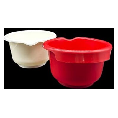 Kimmel Mixing Bowl 2.5 L Set of 2 White/Red Kimmel Mixing Bowl 2.5 L Set of 2 White/Red