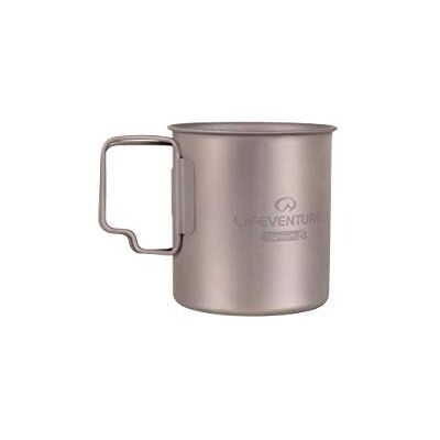 Lifeventure 400ml Titanium Mug with Folding Handle Lifeventure 400ml Titanium Mug with Folding Handle