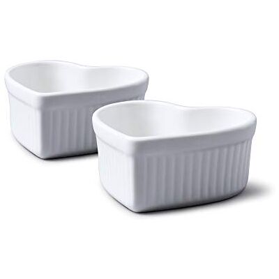 WM Bartleet & Sons - Porcelain Heart Shaped Ramekin Set WM Bartleet & Sons - Porcelain Heart Shaped Ramekin Set