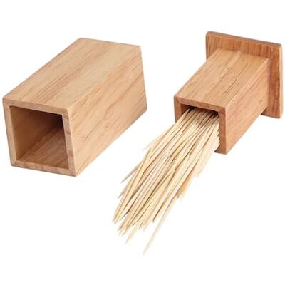Ucygor Toothpick Box With Lid Bamboo Toothpick Holder Box with Lid for Kitchen and Restaurant for Kitchen(Square) Ucygor Toothpick Box With Lid Bamboo Toothpick Holder Box with Lid for Kitchen and Restaurant for Kitchen(Square)