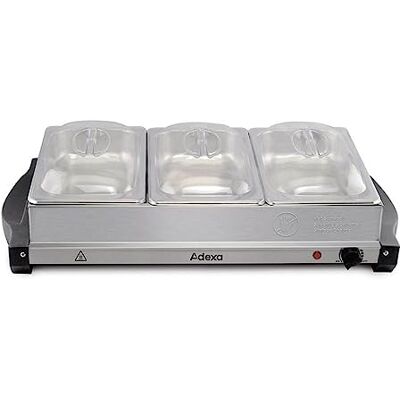 Stalwart DA-BSW320 Pan Buffet Server 3x2.5 Litre Stainless Steel Stalwart DA-BSW320 Pan Buffet Server 3x2.5 Litre Stainless Steel