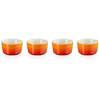 LE CREUSET Stoneware Set of 4 100ml Mini Round Ramekins, Volcanic, 79109100900000 LE CREUSET Stoneware Set of 4 100ml Mini Round Ramekins, Volcanic, 79109100900000