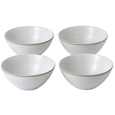 Royal Doulton Gordon Ramsay Maze Grill 40034478 16cm Bowl Set of 4 White, Stoneware Royal Doulton Gordon Ramsay Maze Grill 40034478 16cm Bowl Set of 4 White, Stoneware