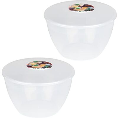 Just Pudding Basins 3 Pint Pudding Basin and Lid Pack of 2 Plastic Pudding Basins 1.7lt (3pt) Large Size Food Safe Steaming Bowls Clear Just Pudding Basins 3 Pint Pudding Basin and Lid Pack of 2 Plastic Pudding Basins 1.7lt (3pt) Large Size Food Safe Steaming Bowls Clear