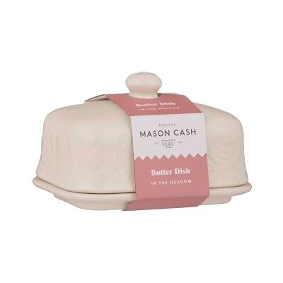 Mason Cash In the Meadow Butter Dish Embossed Floral Design, Durable Stoneware, Airtight Lid – Holds Up to 500g of Butter – Classic Kitchen & Tabletop Storage (9cm H x 15.6cm L x 10.6cm W) Mason Cash In the Meadow Butter Dish Embossed Floral Design, Durable Stoneware, Airtight Lid – Holds Up to 500g of Butter – Classic Kitchen & Tabletop Storage (9cm H x 15.6cm L x 10.6cm W)