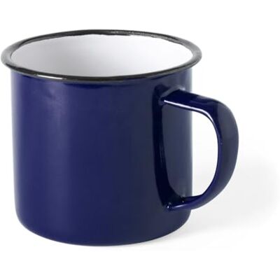 eBuyGB Set of 4 380ml Coloured Enamel Mugs Retro Outdoor Camping Travel Tin Rustic Metal Cups (Blue) eBuyGB Set of 4 380ml Coloured Enamel Mugs Retro Outdoor Camping Travel Tin Rustic Metal Cups (Blue)