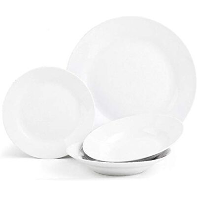 Sabichi 12pc Day to White Dinner Set Microwave & Dishwasher Safe 4 X Plates, Side Soup Bowls Plate and Bowl Ideal Plates and Bowls Set Sabichi 12pc Day to White Dinner Set Microwave & Dishwasher Safe 4 X Plates, Side Soup Bowls Plate and Bowl Ideal Plates and Bowls Set