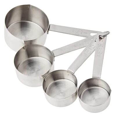 DE BUYER 4827.02 Set of 4 Stainless Steel Measuring Cups, 60, 80, 125, 250 ml Capacities DE BUYER 4827.02 Set of 4 Stainless Steel Measuring Cups, 60, 80, 125, 250 ml Capacities