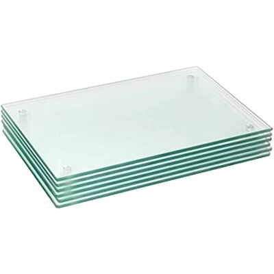 Harbour Housewares Glass Rectangular Placemats 30x20cm Clear 6x Dining Table Place Mats Glass Plate Tabletop Protector for Kitchen Dinner, Worktops Harbour Housewares Glass Rectangular Placemats 30x20cm Clear 6x Dining Table Place Mats Glass Plate Tabletop Protector for Kitchen Dinner, Worktops