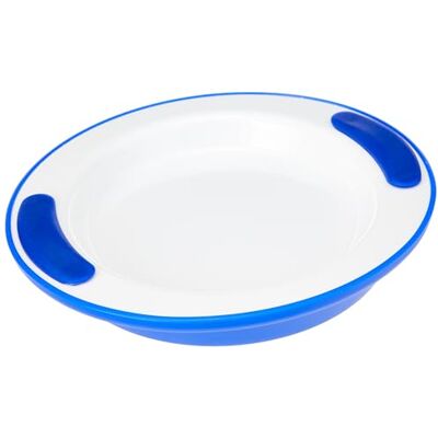 NRS Healthcare Blue/White Soft Grip Keep Warm Thermo Plate NRS Healthcare Blue/White Soft Grip Keep Warm Thermo Plate