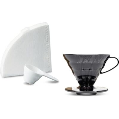 HARIO V60 Coffee Dripper Set Transparent Black (Size 01) HARIO V60 Coffee Dripper Set Transparent Black (Size 01)