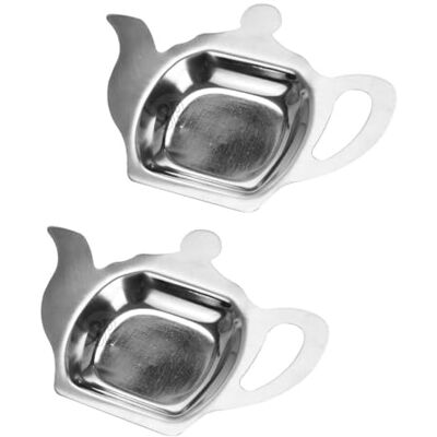 PAAJEE Stainless Steel Tea Bag Tidy Tea Bag Dish Tea Bag Holder Teapot Design Tea Bag Coaster For Used Tea Bags Tea Bag Storage Dish Decorative Tea Coasters PAAJEE Stainless Steel Tea Bag Tidy Tea Bag Dish Tea Bag Holder Teapot Design Tea Bag Coaster For Used Tea Bags Tea Bag Storage Dish Decorative Tea Coasters