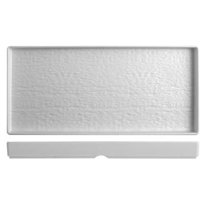 H&H Set of 3 Rectangular Plates Melamine White 38 x 18 x H 3.5 cm H&H Set of 3 Rectangular Plates Melamine White 38 x 18 x H 3.5 cm