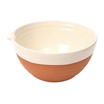 Dexam Porto Terracotta Ribbed Small Mixing Bowl Stone Dexam Porto Terracotta Ribbed Small Mixing Bowl Stone