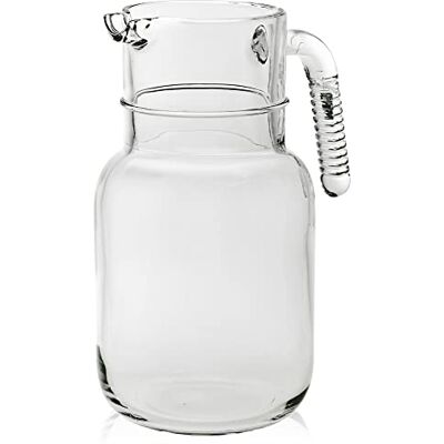 Queensway Home & Dining 1.5l Glass Wine Water Juice Carafe Jug Drink Cocktail Decanter Handle (2) Queensway Home & Dining 1.5l Glass Wine Water Juice Carafe Jug Drink Cocktail Decanter Handle (2)