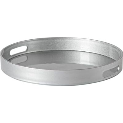 Argon - Tableware Metallic Round Tray - Silver Handles - Tableware Argon - Tableware Metallic Round Tray - Silver Handles - Tableware