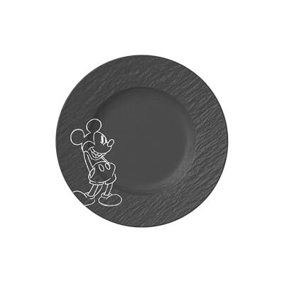 Villeroy & Boch Manufacture Rock – Mickey Mouse – Breakfast/Dessert Plate, Black, Dishwasher-Safe & Microwave-Safe, Slate Look with Disney Mickey Mouse Decoration, Premium Porcelain Villeroy & Boch Manufacture Rock – Mickey Mouse – Breakfast/Dessert Plate, Black, Dishwasher-Safe & Microwave-Safe, Slate Look with Disney Mickey Mouse Decoration, Premium Porcelain