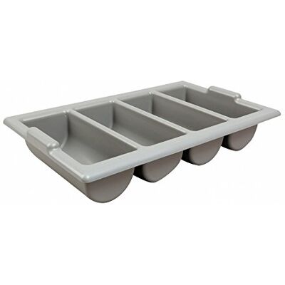 Beaumont Plastic Cutlery Tray, Grey 330x533mm Deep Comparments, Wipeable, Cutlery Organiser for Restaurants, Hotels, Catering Beaumont Plastic Cutlery Tray, Grey 330x533mm Deep Comparments, Wipeable, Cutlery Organiser for Restaurants, Hotels, Catering