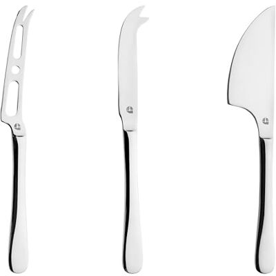 Grunwerg Windsor Carded 3-Piece Cheese Knife Set, 18-0 Stainless Steel Grunwerg Windsor Carded 3-Piece Cheese Knife Set, 18-0 Stainless Steel