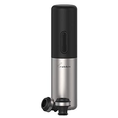 Rabbit Wine Preserver, Electric Wine Vacuum Pump Preserving Set Keeps Wine Fresh For a Week, In Gift Box, Black / Silver Rabbit Wine Preserver, Electric Wine Vacuum Pump Preserving Set Keeps Wine Fresh For a Week, In Gift Box, Black / Silver