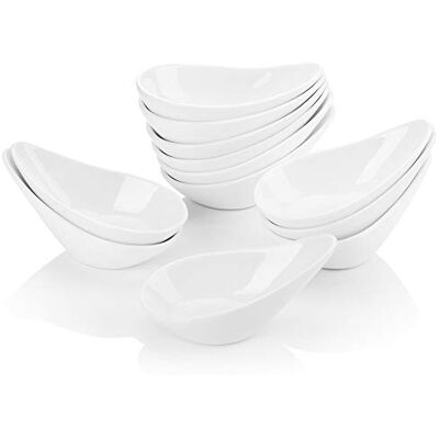 MALACASA ramekin dish series, 4.5 inches, 11.5 cm, 75 ml, mini dessert bowls, porcelain bowls, snack cup, muffin cup, decorative bowl, set of 12 MALACASA ramekin dish series, 4.5 inches, 11.5 cm, 75 ml, mini dessert bowls, porcelain bowls, snack cup, muffin cup, decorative bowl, set of 12