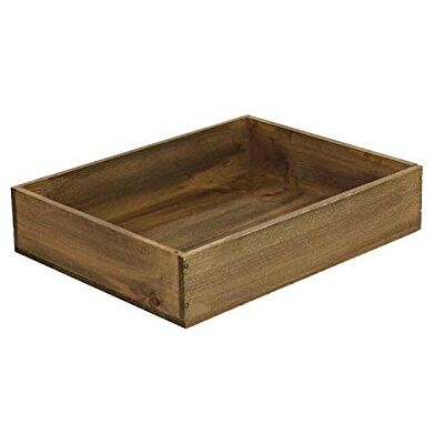Nextday Catering Equipment Supplies UK Small Rustic Tray, Brown Nextday Catering Equipment Supplies UK Small Rustic Tray, Brown