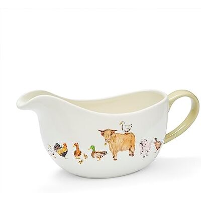 Cooksmart Buttercup Farm Ceramic Gravy Boat Jug for Family Dining Cooksmart Buttercup Farm Ceramic Gravy Boat Jug for Family Dining
