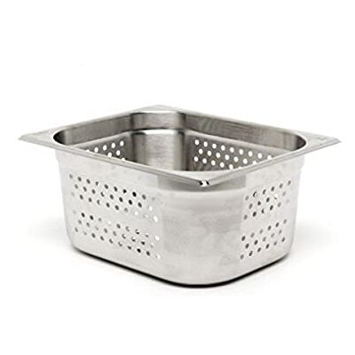 Genware GNP11-20 Perforated Stainless Steel Gastronorm Pan, 1/1 GN, 530 mm Length, 327 mm Width, 20 mm Deep Genware GNP11-20 Perforated Stainless Steel Gastronorm Pan, 1/1 GN, 530 mm Length, 327 mm Width, 20 mm Deep
