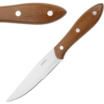 Olympia Jumbo Steak Knives with PP Wood Effect Handles, Pack of 12 Olympia Jumbo Steak Knives with PP Wood Effect Handles, Pack of 12