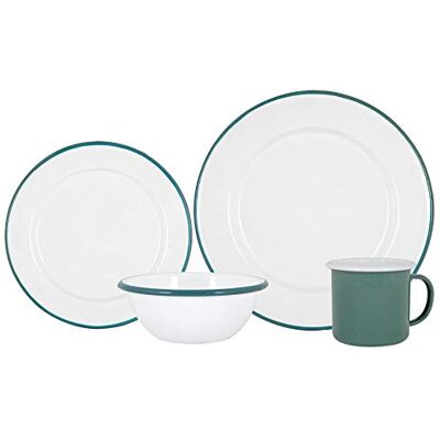 Argon - Tableware - Green - Enamel - Dinnerware Set Argon - Tableware - Green - Enamel - Dinnerware Set
