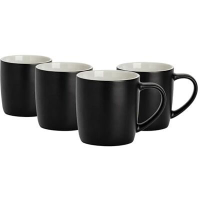 Argon Tableware - 4x350ml - Ceramic Noir - Mugs & Cups Argon Tableware - 4x350ml - Ceramic Noir - Mugs & Cups