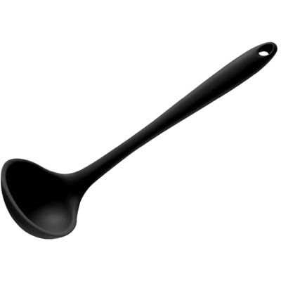Wiltshire Silicone Ladle, Soup Serving Spoon, Heat-Resistant Utensil, Non-Stick Non-Scratch, Black, 28x8.3x7cm Wiltshire Silicone Ladle, Soup Serving Spoon, Heat-Resistant Utensil, Non-Stick Non-Scratch, Black, 28x8.3x7cm