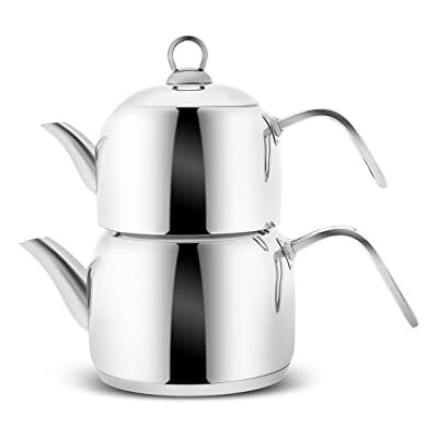 KARACA Urban Midi Metal Teapot Set Caydanlık, Turkish Tea Maker, Kettle KARACA Urban Midi Metal Teapot Set Caydanlık, Turkish Tea Maker, Kettle