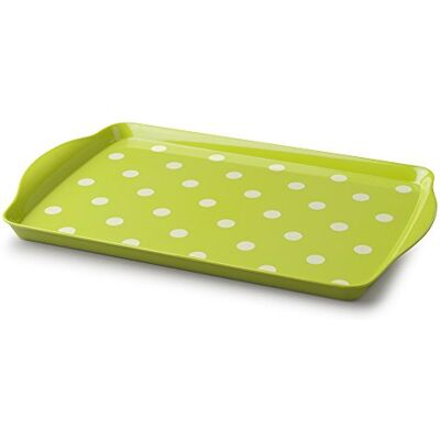 Zeal Melamine Dotty Serving Design Tray (38x24cm) Lime Green Zeal Melamine Dotty Serving Design Tray (38x24cm) Lime Green