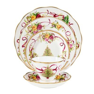 Royal Albert OCR Xmas Tree Dinnerware Set 5PCS Royal Albert OCR Xmas Tree Dinnerware Set 5PCS