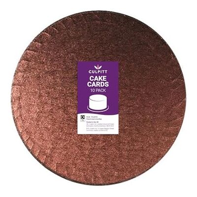 Culpitt 9" Round Cake Boards Brown 2.7mm Cake Cards For Celebration Cakes, Birthday Treats, Cake Tiers, Cupcakes, and More! 9 inch, Pack Of 10 Culpitt 9" Round Cake Boards Brown 2.7mm Cake Cards For Celebration Cakes, Birthday Treats, Cake Tiers, Cupcakes, and More! 9 inch, Pack Of 10