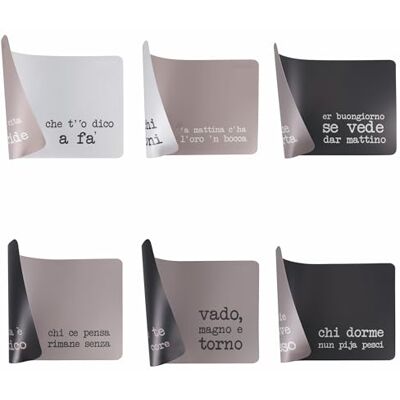 Tivoli VDE 1996 S.P.Q.eRe Set of 6 Placemats, 45 x 30 cm, Polypropylene Plastic, Double-Sided Tivoli VDE 1996 S.P.Q.eRe Set of 6 Placemats, 45 x 30 cm, Polypropylene Plastic, Double-Sided