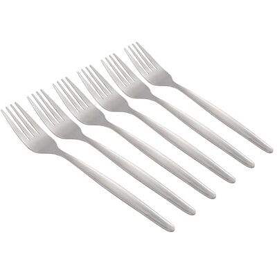 Argon Tableware Economy Stainless Steel Dinner Forks 19.5cm Pack of 6 Silver Dining Forks High Polished Metal Dishwasher Safe 6-Piece Table Cutlery Set Argon Tableware Economy Stainless Steel Dinner Forks 19.5cm Pack of 6 Silver Dining Forks High Polished Metal Dishwasher Safe 6-Piece Table Cutlery Set