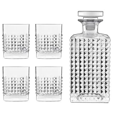 Luigi Bormioli Elixir Whisky Decanter & Glass Set - Luxury Barware Luigi Bormioli Elixir Whisky Decanter & Glass Set - Luxury Barware