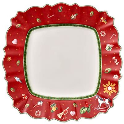 Villeroy & Boch Toy's Delight Square Dinner Plate, Red/Multicoloured, 28 x 28 cm, Porcelain, One Size Villeroy & Boch Toy's Delight Square Dinner Plate, Red/Multicoloured, 28 x 28 cm, Porcelain, One Size