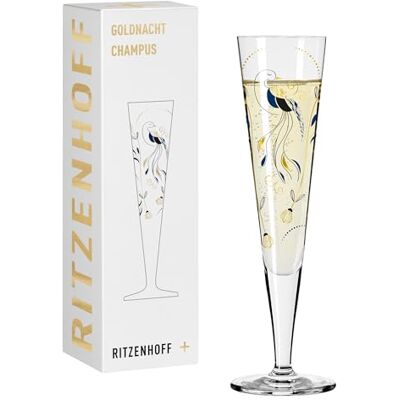 Ritzenhoff Gold Champagne Glass - Elegant with Gold Accents Ritzenhoff Gold Champagne Glass - Elegant with Gold Accents